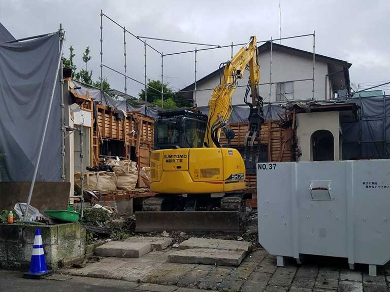 木造2階建て住宅の解体の様子１